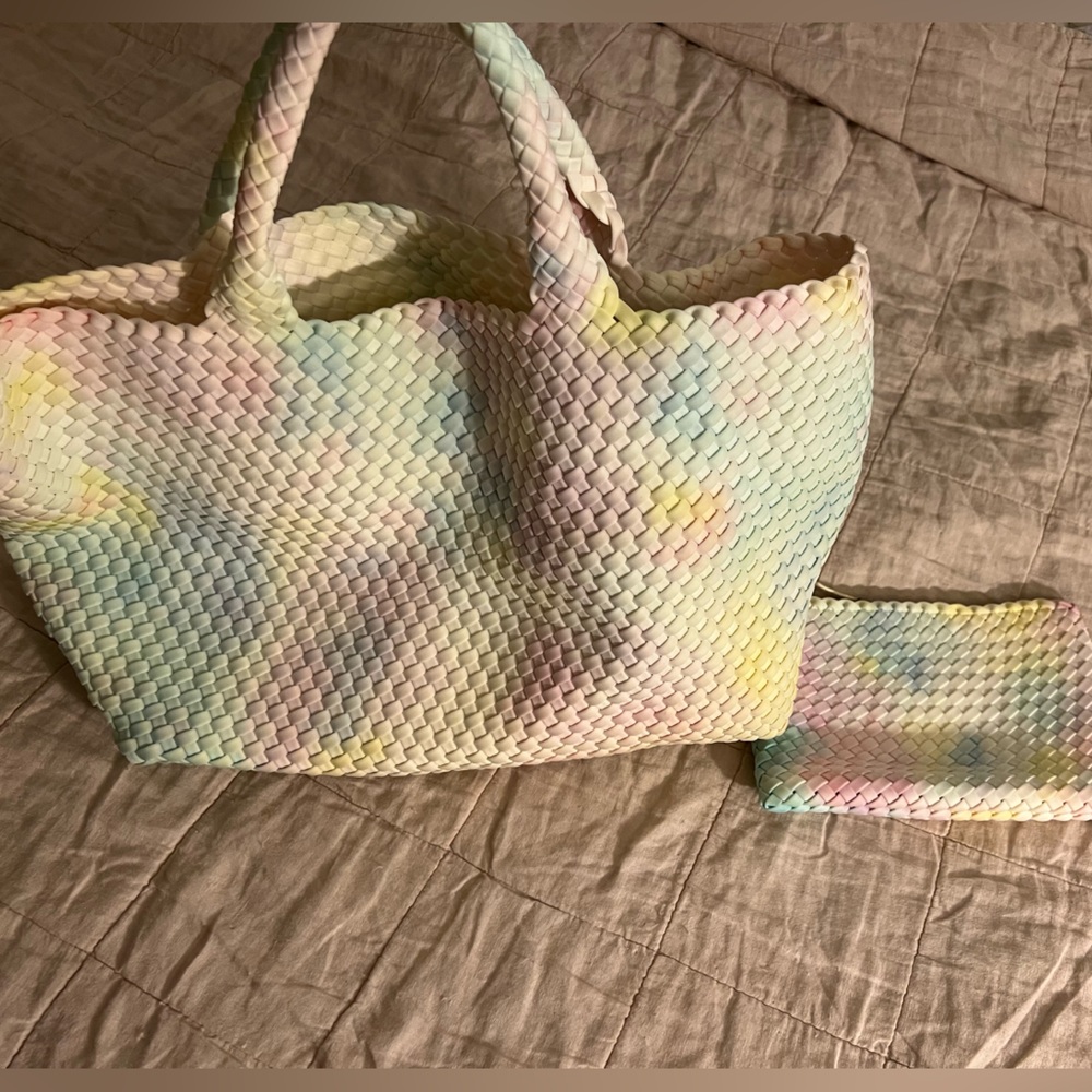 ONE of a KIND hand dyed Naghedi St Barths Large Tote